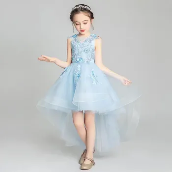 2019Summer Elegant Model Show Catwalk Appliques Flowers Front Short Back Long Tail Dress Kids Children Evening Birthday Dress
2019Summer Elegant Model Show Catwalk Appliques Flowers Front Short Back Long Tail Dress Kids Children Evening Birthday Dress