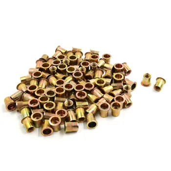 uxcell 100pcs 3/8-16 Brass Tone Steel Flat Head Rivet Nut Insert Nutsert for Car
uxcell 100pcs 3/8-16 Brass Tone Steel Flat Head Rivet Nut Insert Nutsert for Car