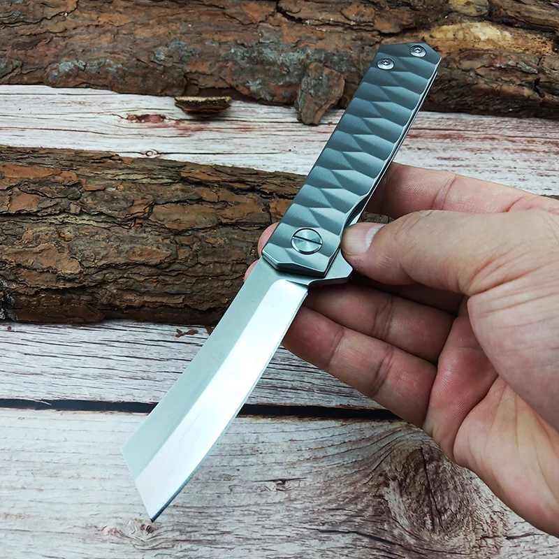 New Tactical Folding Knife D2 Blade Titanium handle Flipper Camping Outdoor Knives Survival Hunting Pocket Knife set EDC Tools
New Tactical Folding Knife D2 Blade Titanium handle Flipper Camping Outdoor Knives Survival Hunting Pocket Knife set EDC Tools