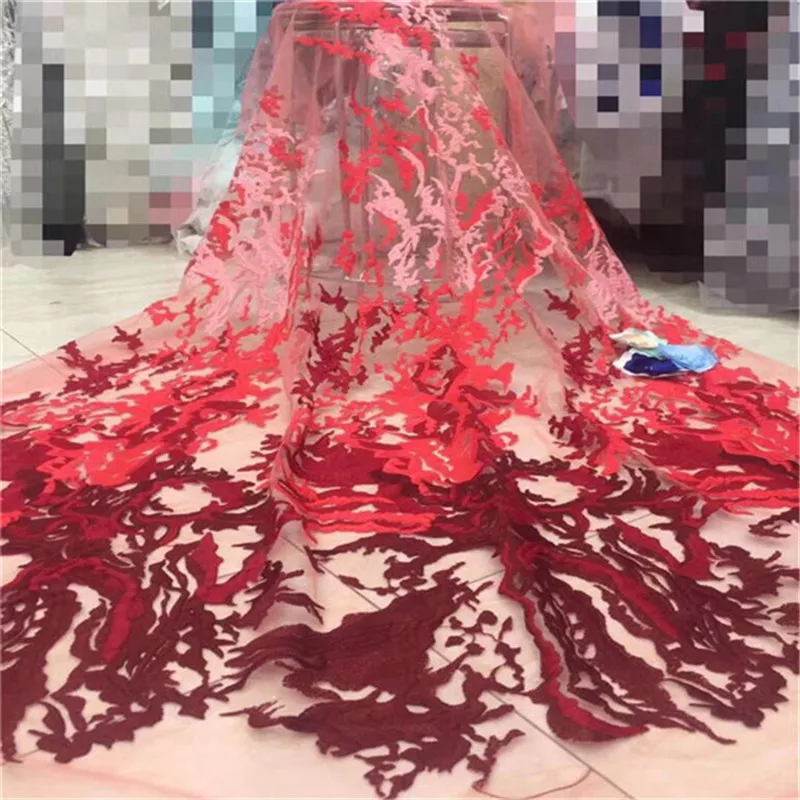 2019 Latest RED African Lace Fabric Nigeria wedding fabric Organza lace fabric with sequins for party
2019 Latest RED African Lace Fabric Nigeria wedding fabric Organza lace fabric with sequins for party