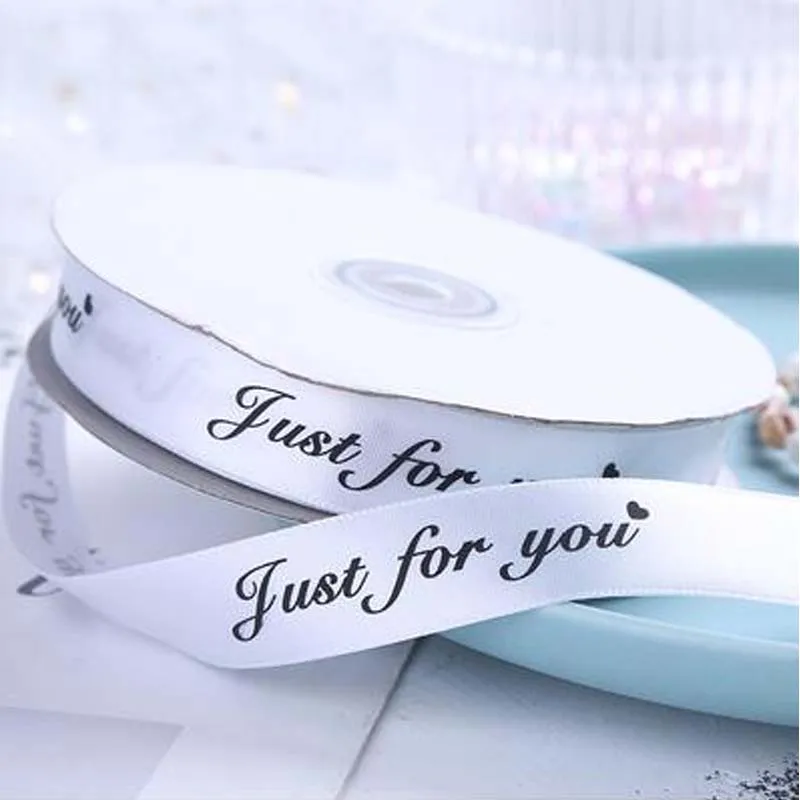 10Meter 25MM Just For You Printed Polyester Ribbon for Wedding Christmas Party Decorations DIY Bow Craft Ribbons Gifts Wrapping
10Meter 25MM Just For You Printed Polyester Ribbon for Wedding Christmas Party Decorations DIY Bow Craft Ribbons Gifts Wrapping
