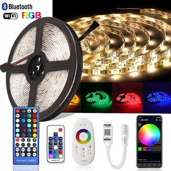 Bluetooth SMD RGB RGBW LED Strip 5050 Diode Tape 12V 2.4G RF WiFi Controller 5M Neon Ledstrip Ambilight TV Waterproof Led Light
Bluetooth SMD RGB RGBW LED Strip 5050 Diode Tape 12V 2.4G RF WiFi Controller 5M Neon Ledstrip Ambilight TV Waterproof Led Light