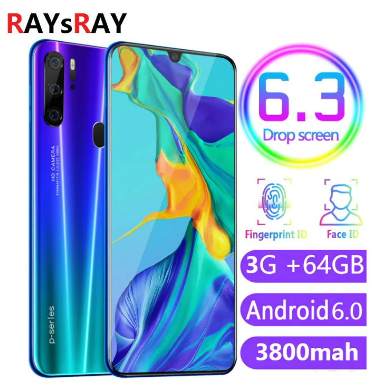 Raysray 3g LTE мобильный телефон X23 plus смартфон ram + rom 64 ГБ 3800 мАч 5MP две sim карты 6 3