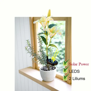 2 Liliums Solar light Perfect quality LED Solar Outdoor lighting Powerful solar panel garden Flower lights Insertable foot
2 Liliums Solar light Perfect quality LED Solar Outdoor lighting Powerful solar panel garden Flower lights Insertable foot