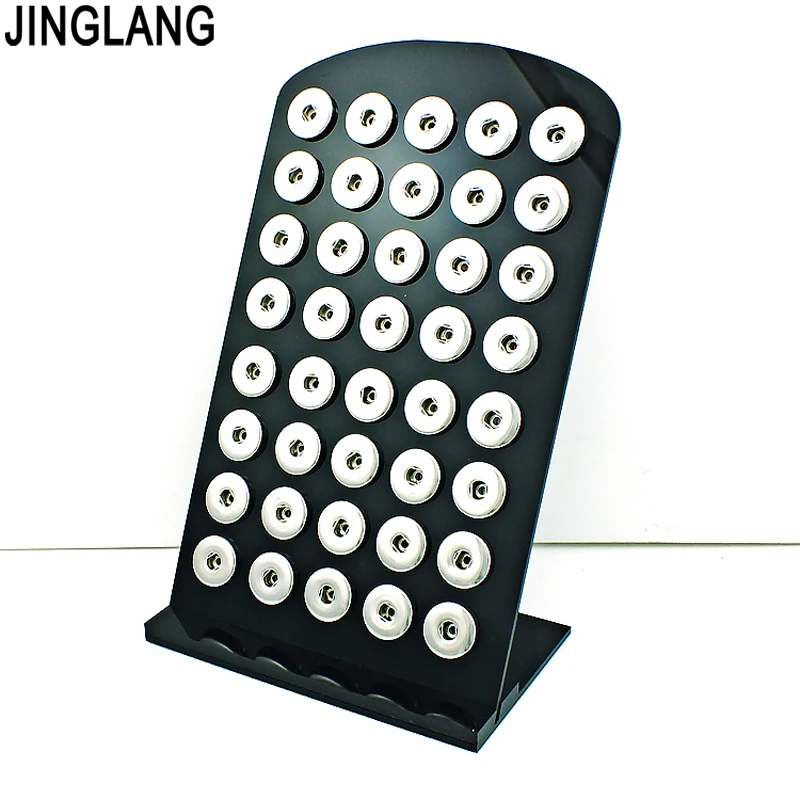 JINGLANG 18mm Snap Button Display Stands Fashion High Quality Black Acrylic Interchangeable Jewelry Display Board
JINGLANG 18mm Snap Button Display Stands Fashion High Quality Black Acrylic Interchangeable Jewelry Display Board