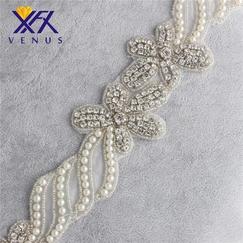 XINFANGXIU (5yards*2 )Rhinestone Trim bridal belts appliques with Crystals and Pearls Lovely Patterns for Bridal Belts Wedding
XINFANGXIU (5yards*2 )Rhinestone Trim bridal belts appliques with Crystals and Pearls Lovely Patterns for Bridal Belts Wedding