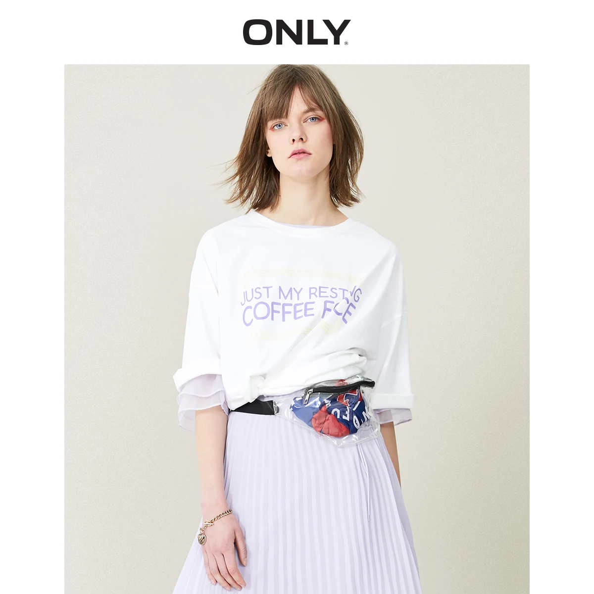 ONLY Spring and Summer Women's Loose Fit Letter Print Elbow Sleeves T-shirt |119101568
ONLY Spring and Summer Women's Loose Fit Letter Print Elbow Sleeves T-shirt |119101568