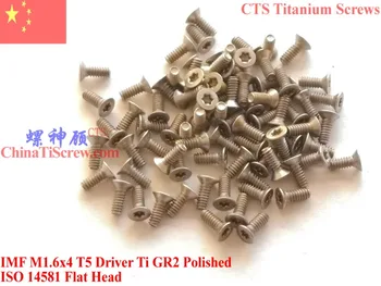 Titanium screws M1.6X4 ISO 14581 Flat Head Torx T5 driver Ti GR2 Polished 50 pcs
Titanium screws M1.6X4 ISO 14581 Flat Head Torx T5 driver Ti GR2 Polished 50 pcs