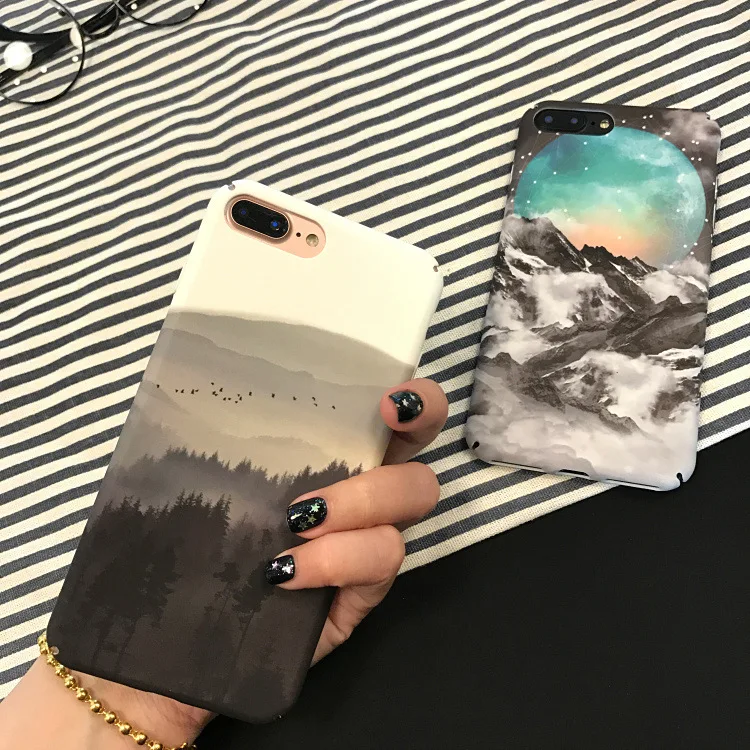 Vintage Mountain Forest Clouds Print Phone Case For iPhone 6 6 Puls 6s 7 8 Plus X Hard Matte Back Cover Landscape Scenery Coque
Vintage Mountain Forest Clouds Print Phone Case For iPhone 6 6 Puls 6s 7 8 Plus X Hard Matte Back Cover Landscape Scenery Coque