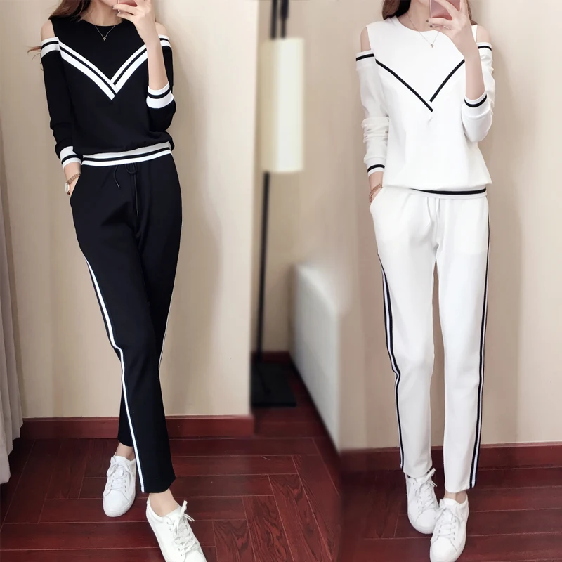 New women's spring tide Korean version of the loose fashion strapless sweater suit casual female autumn two-piece
New women's spring tide Korean version of the loose fashion strapless sweater suit casual female autumn two-piece
