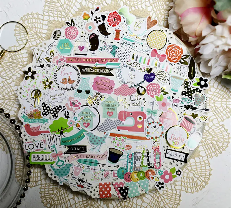 104pcs Home Memo Baby Wedding Cardstock Die Cut Stickers for Scrapbooking Happy Planner/Card Making/Journaling Project Craft
104pcs Home Memo Baby Wedding Cardstock Die Cut Stickers for Scrapbooking Happy Planner/Card Making/Journaling Project Craft