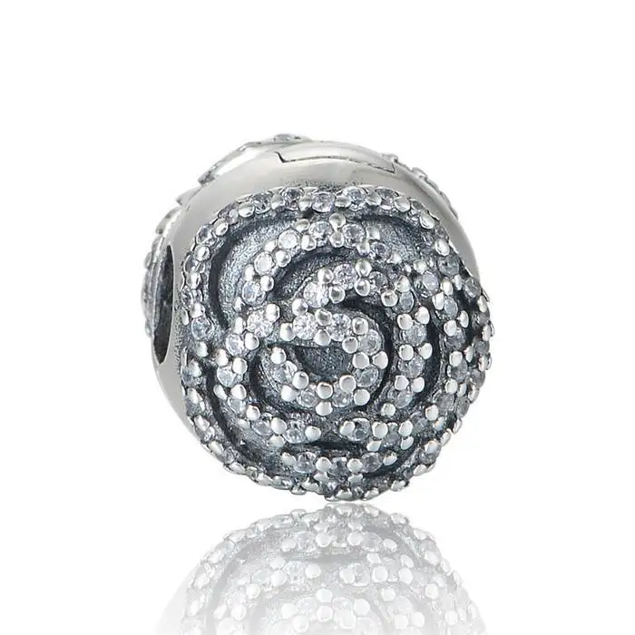 Fit Pandora Bracelet Mother's Day Rose Clip Charm Beads Original 925 Sterling Silver Clear CZ Flower Clip Charm Diy 2017 Jewelry
Fit Pandora Bracelet Mother's Day Rose Clip Charm Beads Original 925 Sterling Silver Clear CZ Flower Clip Charm Diy 2017 Jewelry