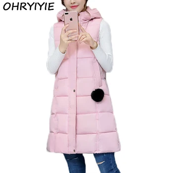 OHRYIYIE Gray/Pink Autumn Winter Thick Warm Vest Waistcoat 2019 New Hooded Women Long Vest Jackets Female Cotton Sleeveless Coat
OHRYIYIE Gray/Pink Autumn Winter Thick Warm Vest Waistcoat 2019 New Hooded Women Long Vest Jackets Female Cotton Sleeveless Coat