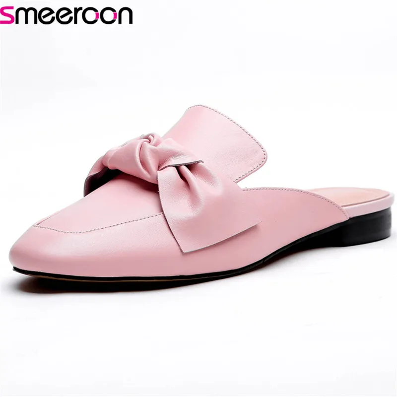 Smeeroon 2018 new style women slippers genuine leather mules shoes simple sweet bowknot fashion summer shoes casual ladies shoes
Smeeroon 2018 new style women slippers genuine leather mules shoes simple sweet bowknot fashion summer shoes casual ladies shoes