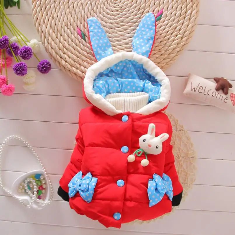 Baby Girls Winter Coat Baby Children Thicken Warm Cartoon Rabbit Cotton-padded Clothes Cute Child Hooded Bow Jackets 2-4 Years
Baby Girls Winter Coat Baby Children Thicken Warm Cartoon Rabbit Cotton-padded Clothes Cute Child Hooded Bow Jackets 2-4 Years