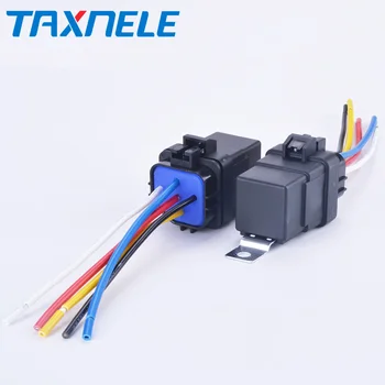 Automobile Relay Waterproof Integrated Wired DC12V 24V 40A 5Pin 4pin Auto Relay + Holder With 105mm Length Wires
Automobile Relay Waterproof Integrated Wired DC12V 24V 40A 5Pin 4pin Auto Relay + Holder With 105mm Length Wires