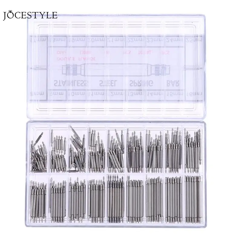 360pcs 8 to 25mm Watch Band Spring Bars Strap Watch Bracelet Link Pins Steel Watchmaker Clock Repairing Tool Watch Repair Tool
360pcs 8 to 25mm Watch Band Spring Bars Strap Watch Bracelet Link Pins Steel Watchmaker Clock Repairing Tool Watch Repair Tool