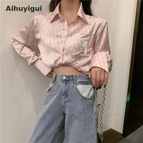 Aihuyigui 2019 Summer New Arrival Women Pink Print Thin Turn-down Collar Shirt Loose Long Sleeves Casual Shirt Mujer Blusa Ru201
Aihuyigui 2019 Summer New Arrival Women Pink Print Thin Turn-down Collar Shirt Loose Long Sleeves Casual Shirt Mujer Blusa Ru201