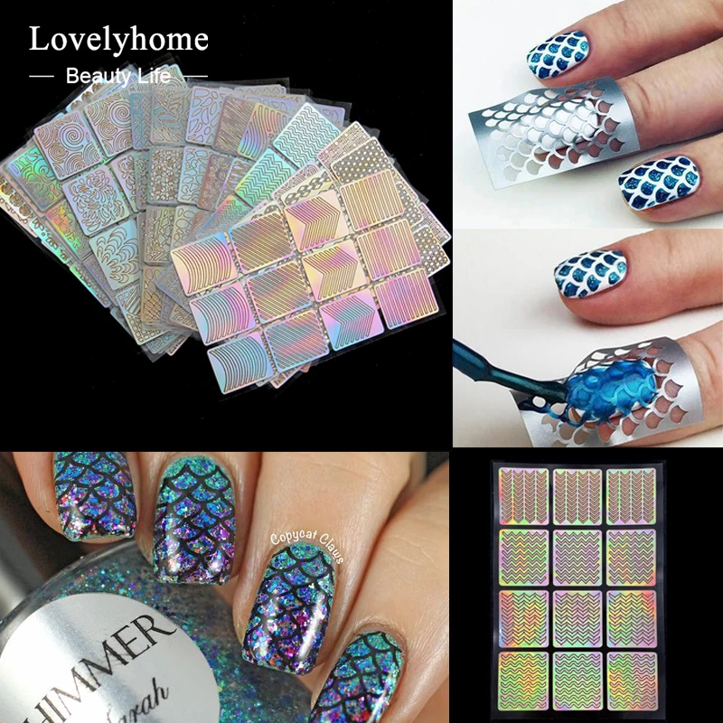 4/10/20/24x Large Laser Nail Vinyls Stencil Irregular Grid Hollow French Style Polish Image Transfer Stickers Stamping Template
4/10/20/24x Large Laser Nail Vinyls Stencil Irregular Grid Hollow French Style Polish Image Transfer Stickers Stamping Template