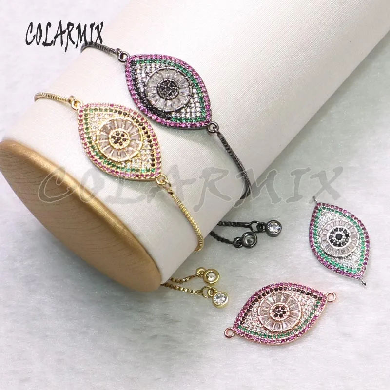 10 pieces Eye bracelets devil eye connector accessories jewelry rainbow zircon for summer trendy jewelry for women 9266
10 pieces Eye bracelets devil eye connector accessories jewelry rainbow zircon for summer trendy jewelry for women 9266
