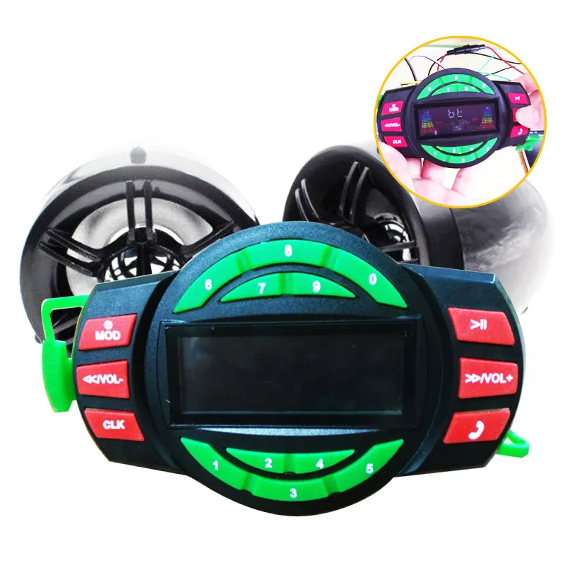 Motorcycle Mutilmedia MP3 Player Speakers Audio FM Radio Wireless bluetooth with USB SD Slot Answer the phone Hand up the phone
Motorcycle Mutilmedia MP3 Player Speakers Audio FM Radio Wireless bluetooth with USB SD Slot Answer the phone Hand up the phone