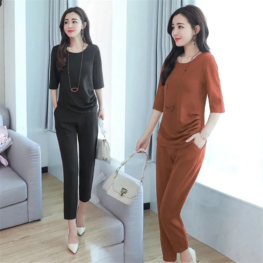 2019 Summer Casual Tracksuits Women 2 Piece Set O -Neck Tops + Pants New Arrival Short Sleeve Sporting Suits
2019 Summer Casual Tracksuits Women 2 Piece Set O -Neck Tops + Pants New Arrival Short Sleeve Sporting Suits