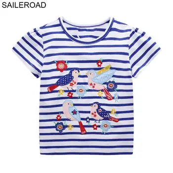 SAILEROAD Cotton Baby T Shirts Cartoon Birds Embroidery Girl Tops Summer 2020 Kids Short Sleeve T Shirts Little Girls Clothing
SAILEROAD Cotton Baby T Shirts Cartoon Birds Embroidery Girl Tops Summer 2020 Kids Short Sleeve T Shirts Little Girls Clothing