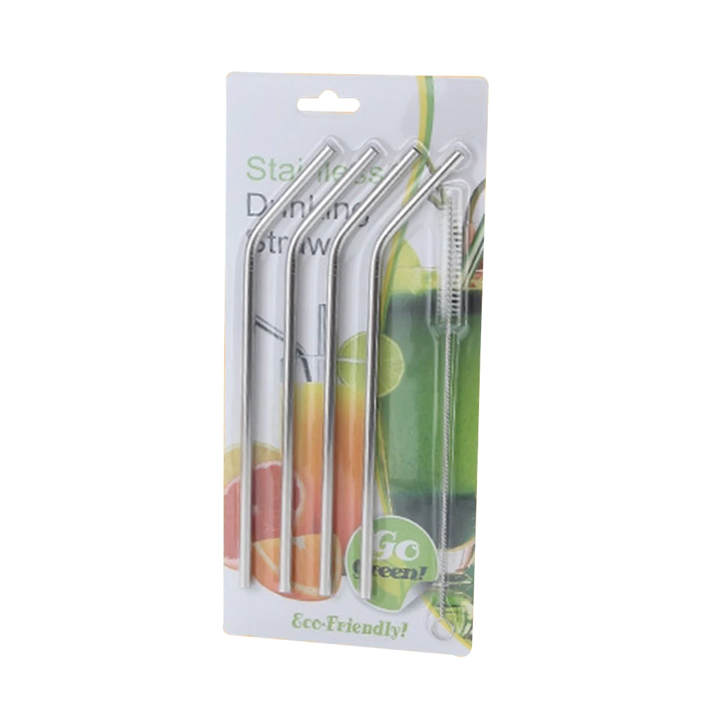 New 4pcs/lot Reusable Stainless Steel Pipette 6mm Diameter Metal Drinking Bent Straws with Brush for Home Bar Wedding Party
New 4pcs/lot Reusable Stainless Steel Pipette 6mm Diameter Metal Drinking Bent Straws with Brush for Home Bar Wedding Party