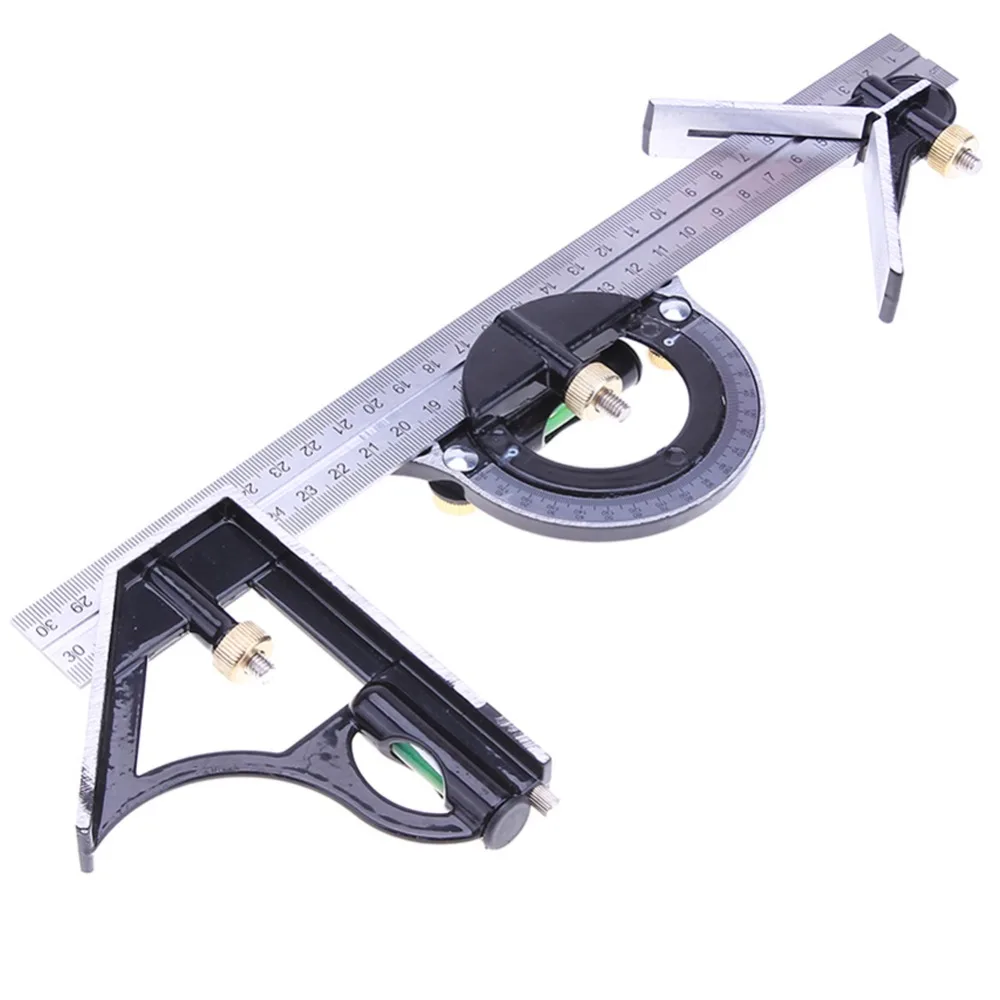 3 in 1 300mm Stainless Steel Adjustable Sliding Ruler 180 Degrees protractor Angle Finder Positioner Level Ruler Measuring Tool
3 in 1 300mm Stainless Steel Adjustable Sliding Ruler 180 Degrees protractor Angle Finder Positioner Level Ruler Measuring Tool