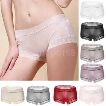Phenovo Womens 100% Pure Silk Boyshorts Boxers Lace Panties Underwear Lingerie Knickers
Phenovo Womens 100% Pure Silk Boyshorts Boxers Lace Panties Underwear Lingerie Knickers