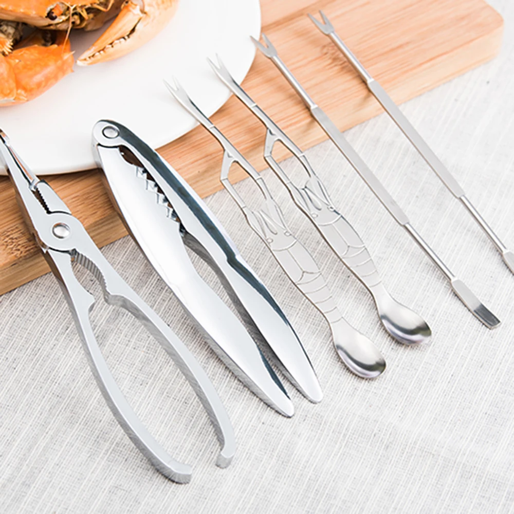 Seafood Tool Sets Crab Crackers Picks Spoons Set Stainless Steel Crab Peel Shrimp Tool Lobster Clamp Pliers Clip Set
Seafood Tool Sets Crab Crackers Picks Spoons Set Stainless Steel Crab Peel Shrimp Tool Lobster Clamp Pliers Clip Set