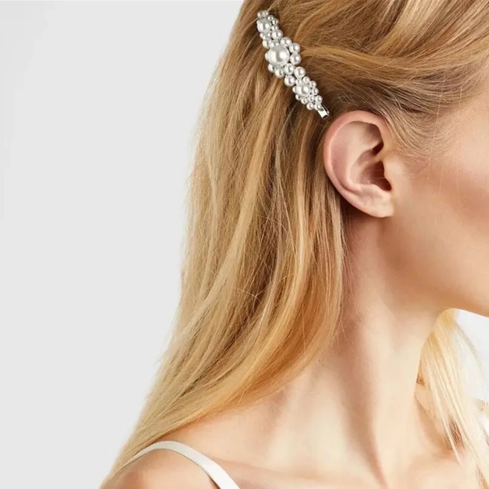 1PC 2019 Fashion Pearl Hair Clips Bridal Wedding Hairpins Metal Barrettes Irregular Geometric Hair Accessories SLIVER Series
1PC 2019 Fashion Pearl Hair Clips Bridal Wedding Hairpins Metal Barrettes Irregular Geometric Hair Accessories SLIVER Series