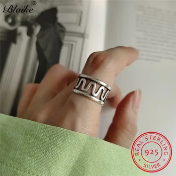 Antique s925 Sterling Silver Rings For Women Men Wave Ring Wedding Bands Promise Engagement Ring Open Female Party Fine Jewelry
Antique s925 Sterling Silver Rings For Women Men Wave Ring Wedding Bands Promise Engagement Ring Open Female Party Fine Jewelry
