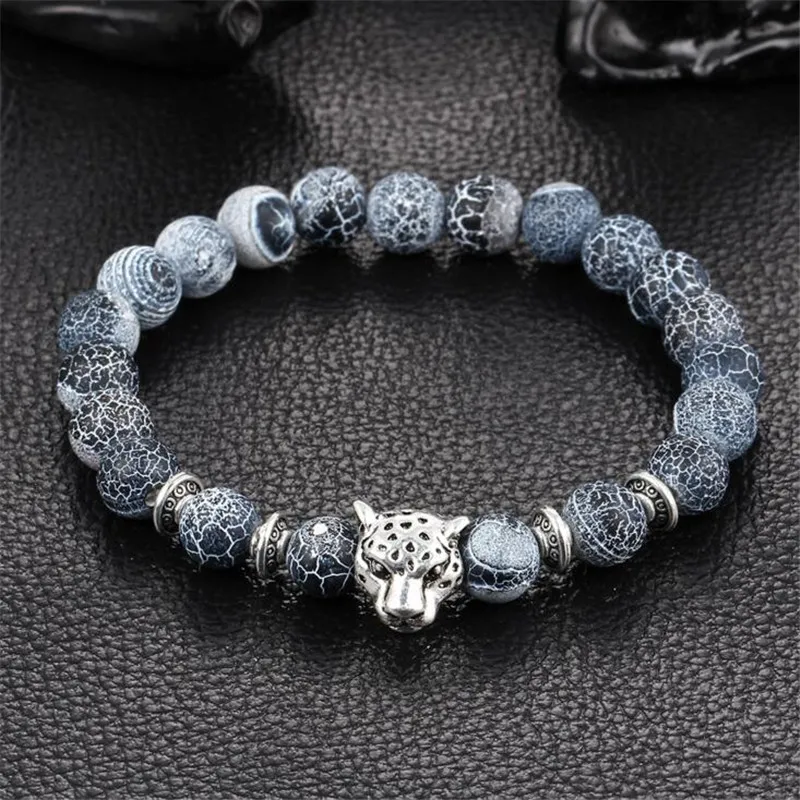 DIEZI Antique Silver Buddha Leopard head Strand Bracelet Lava Natural Stone Beades Bracelets For Men Women Pulseras Hombre
DIEZI Antique Silver Buddha Leopard head Strand Bracelet Lava Natural Stone Beades Bracelets For Men Women Pulseras Hombre