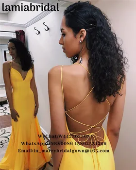 Sexy Backless Yellow Mermaid Prom Dresses 2K19 Plus Size Cheap Simple Satin Black Girls 2019 African Vestidos De Fiesta Largos
Sexy Backless Yellow Mermaid Prom Dresses 2K19 Plus Size Cheap Simple Satin Black Girls 2019 African Vestidos De Fiesta Largos