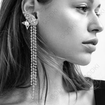 GODKI Luxury Trendy Long Tassel Star Galaxy Cubic Zirconia American Wedding Party Earring Jewelry for Women
GODKI Luxury Trendy Long Tassel Star Galaxy Cubic Zirconia American Wedding Party Earring Jewelry for Women