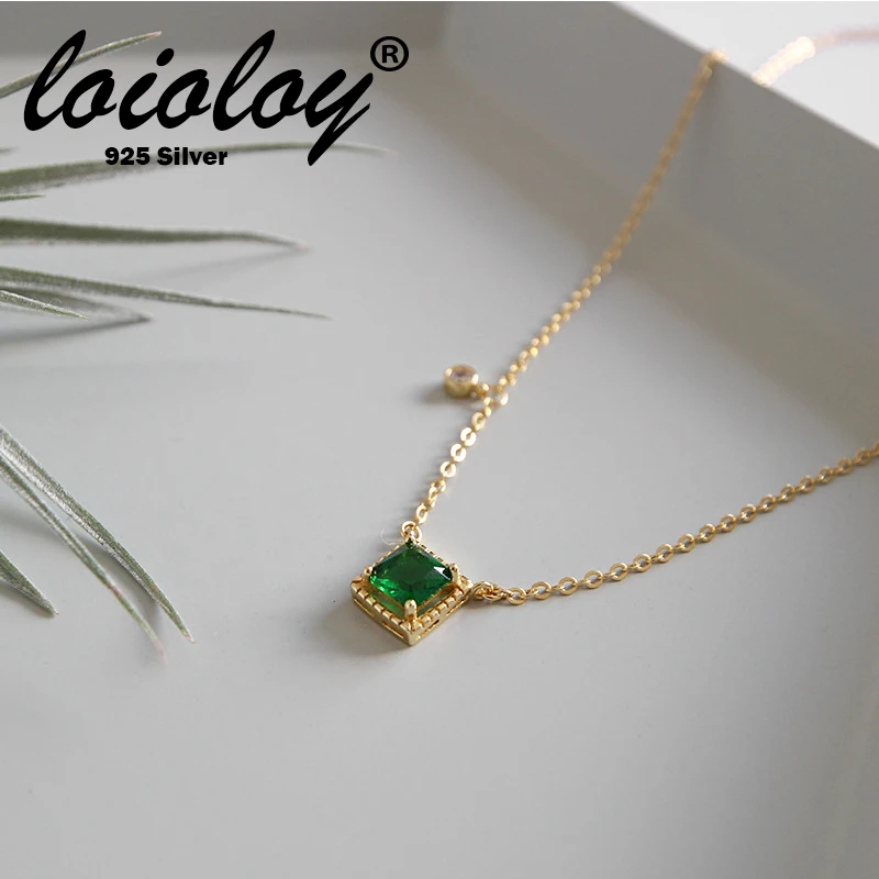 Loioloy Square 8.5mm Gemstone Emerald Necklace 925 Sterling Silver Necklaces For Women Wedding Gift Fine Jewelry With Chain
Loioloy Square 8.5mm Gemstone Emerald Necklace 925 Sterling Silver Necklaces For Women Wedding Gift Fine Jewelry With Chain