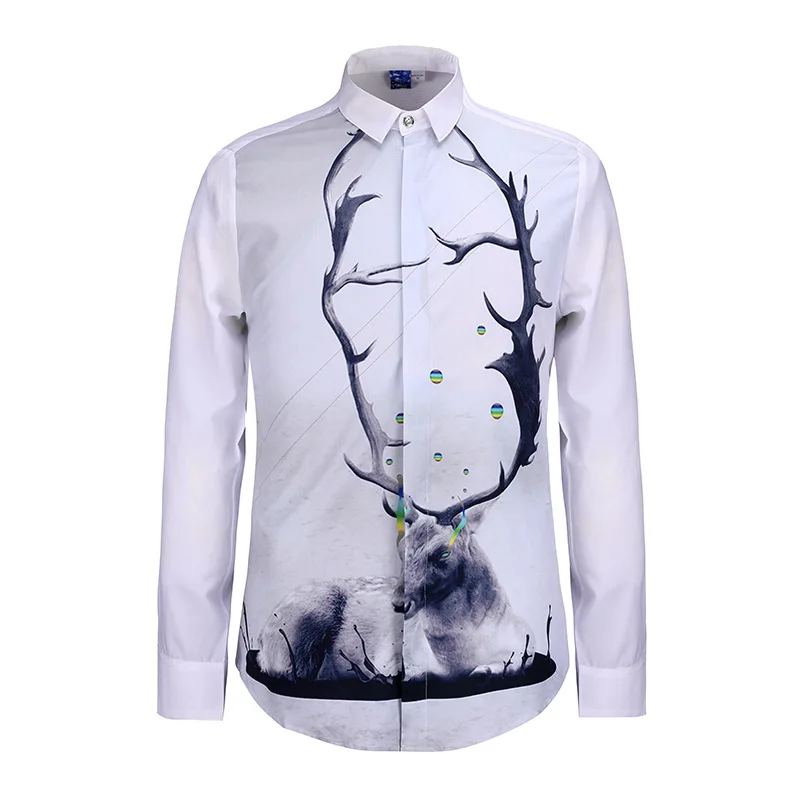 Men's Shirts 2019 New Arrival Deer Peacock 3D Printed Style Casual Long Sleeve Male Business Slim Fit Shirt Streetwear Clothes
Men's Shirts 2019 New Arrival Deer Peacock 3D Printed Style Casual Long Sleeve Male Business Slim Fit Shirt Streetwear Clothes