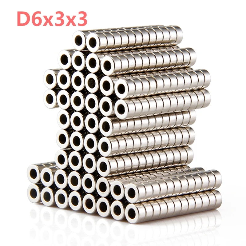 100pcs N50 Neodymium magnet D6x3hole3mm gallium metal super strong magnets round powerful permanent magnetic
100pcs N50 Neodymium magnet D6x3hole3mm gallium metal super strong magnets round powerful permanent magnetic
