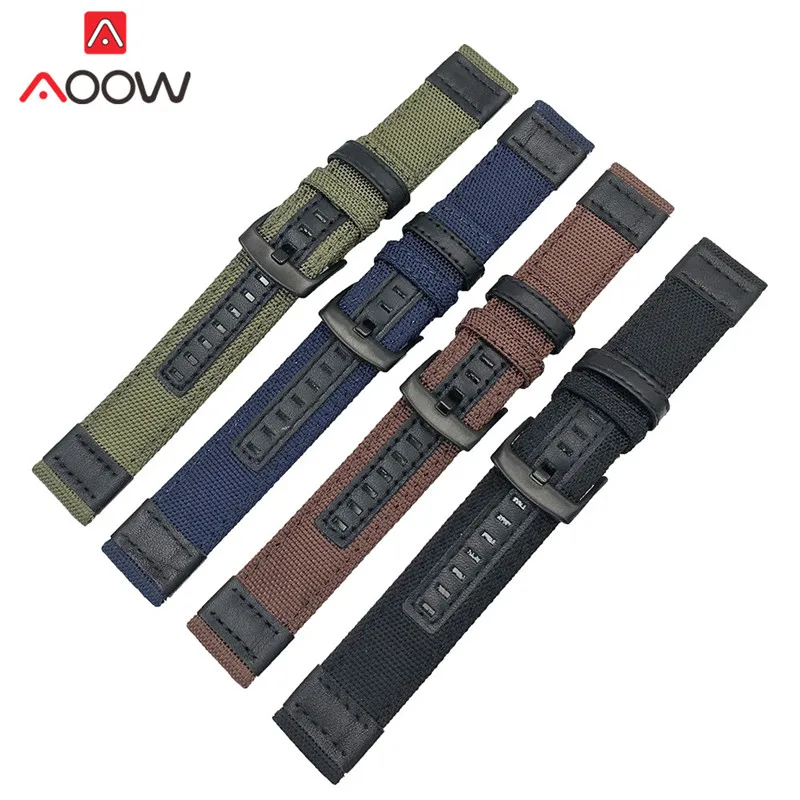 22mm Nylon Canvas Leather Watchband Strap Quick Release Stainless Steel Black Buckle Replacement Bracelet Band Watch Accessories
22mm Nylon Canvas Leather Watchband Strap Quick Release Stainless Steel Black Buckle Replacement Bracelet Band Watch Accessories