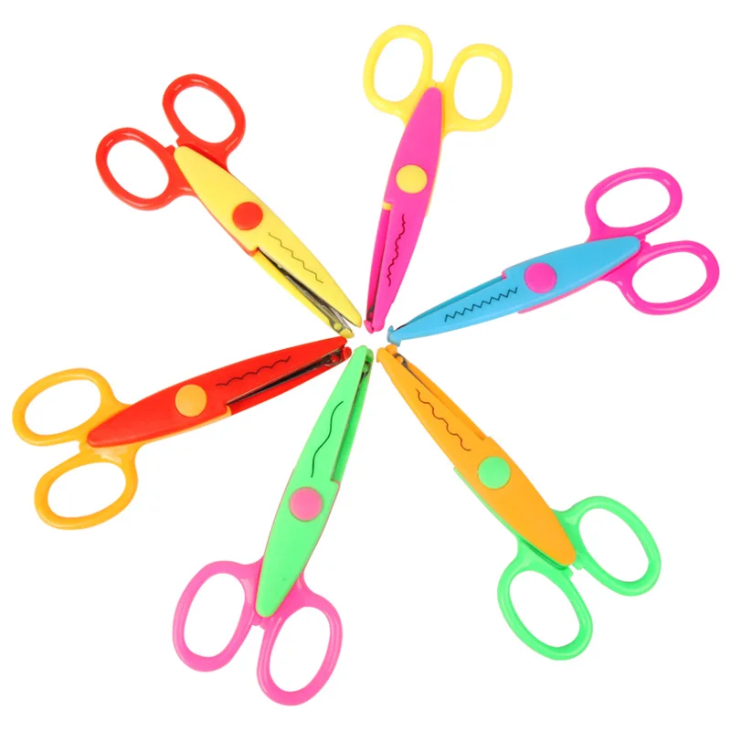 6Pcs Laciness Scissors Metal And Plastic Diy Scrapbooking Photo Colors Scissors Paper Lace Diary Decoration With 6 Patterns
6Pcs Laciness Scissors Metal And Plastic Diy Scrapbooking Photo Colors Scissors Paper Lace Diary Decoration With 6 Patterns