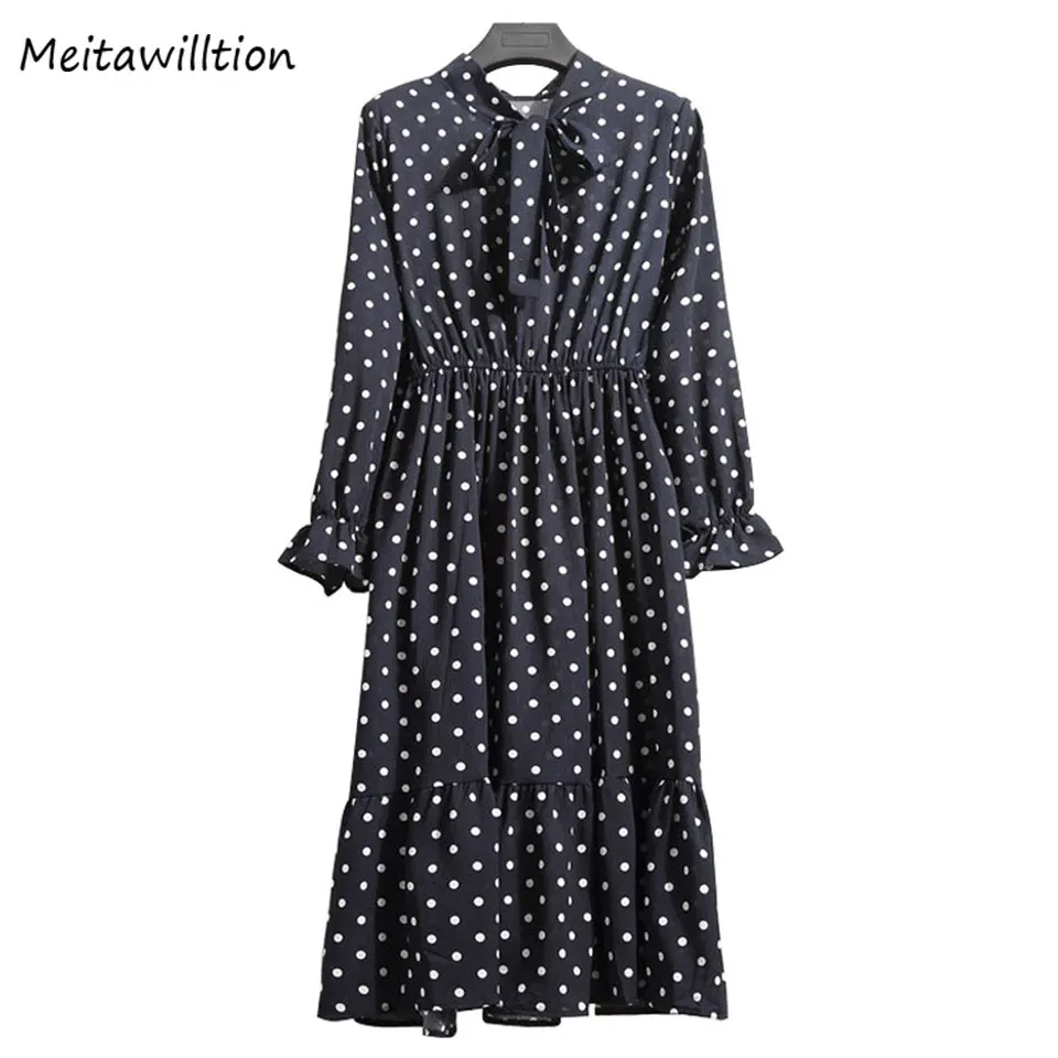 New 2019 Autumn Women Chiffon Dresses Korean Long Sleeve Bow Neck Party Dress Female Midi Long Bowknot Dress Vestidos Plus Size
New 2019 Autumn Women Chiffon Dresses Korean Long Sleeve Bow Neck Party Dress Female Midi Long Bowknot Dress Vestidos Plus Size