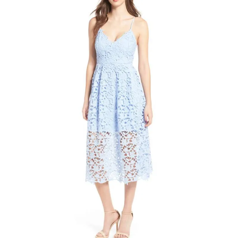 Boho Beach Dress 2018 New Summer Women Flower Lace Mid-Calf Sleeveless Party Sundress Off White Blue Red Pink Vestidos
Boho Beach Dress 2018 New Summer Women Flower Lace Mid-Calf Sleeveless Party Sundress Off White Blue Red Pink Vestidos