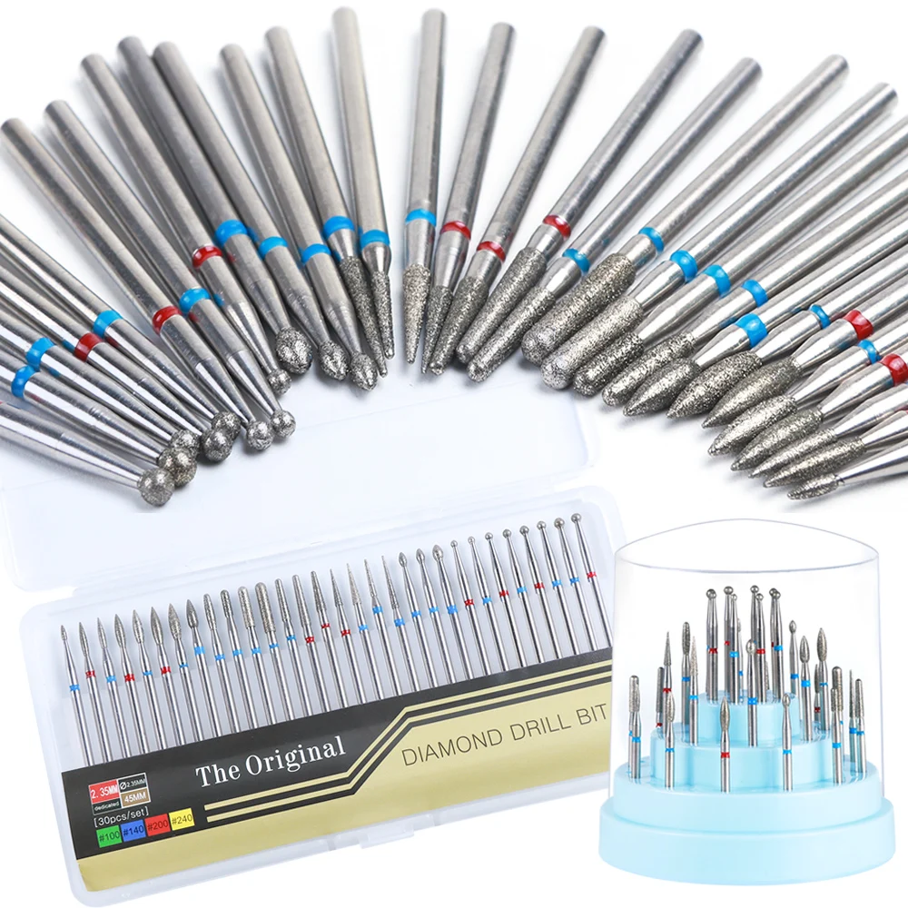 30pcs Diamond Burr Electric Machine For Milling Drill Bit Pedicure Manicure Cuticle Clean Nail Art Drill Bit Accessory Set LA775 
30pcs Diamond Burr Electric Machine For Milling Drill Bit Pedicure Manicure Cuticle Clean Nail Art Drill Bit Accessory Set LA775