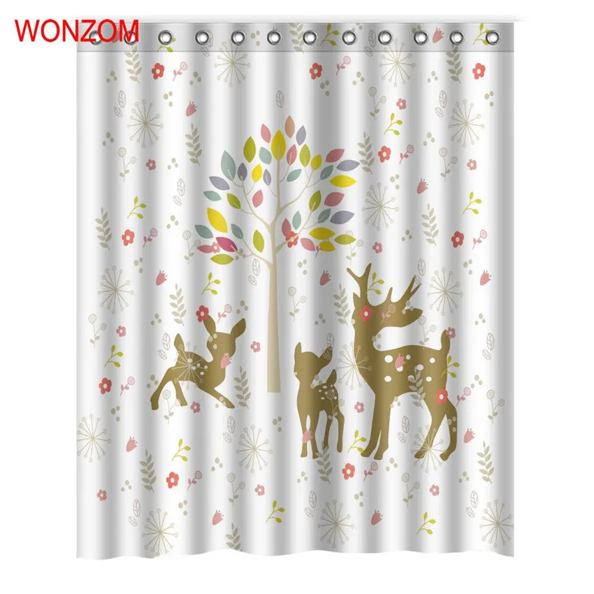 WONZOM Sika Deer Curtains with 12 Hooks For Bathroom Decor Modern 3D Animal Bath Waterproof Curtain Bathroom Accessories
WONZOM Sika Deer Curtains with 12 Hooks For Bathroom Decor Modern 3D Animal Bath Waterproof Curtain Bathroom Accessories