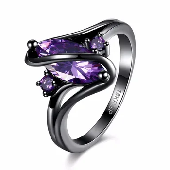 S-Shaped Purple Black Crystal 18k Gold Rings New Arrival Gemstone Rings Simple Unique Design Stainless Steel Rings For Women
S-Shaped Purple Black Crystal 18k Gold Rings New Arrival Gemstone Rings Simple Unique Design Stainless Steel Rings For Women