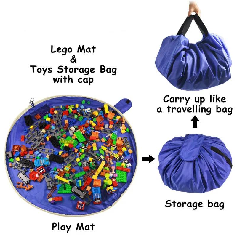 150 cm Portable Kids Toy Storage Bag and Play Mat Toys Organizer Bin Box Fashion Practical Storage Bags
150 cm Portable Kids Toy Storage Bag and Play Mat Toys Organizer Bin Box Fashion Practical Storage Bags