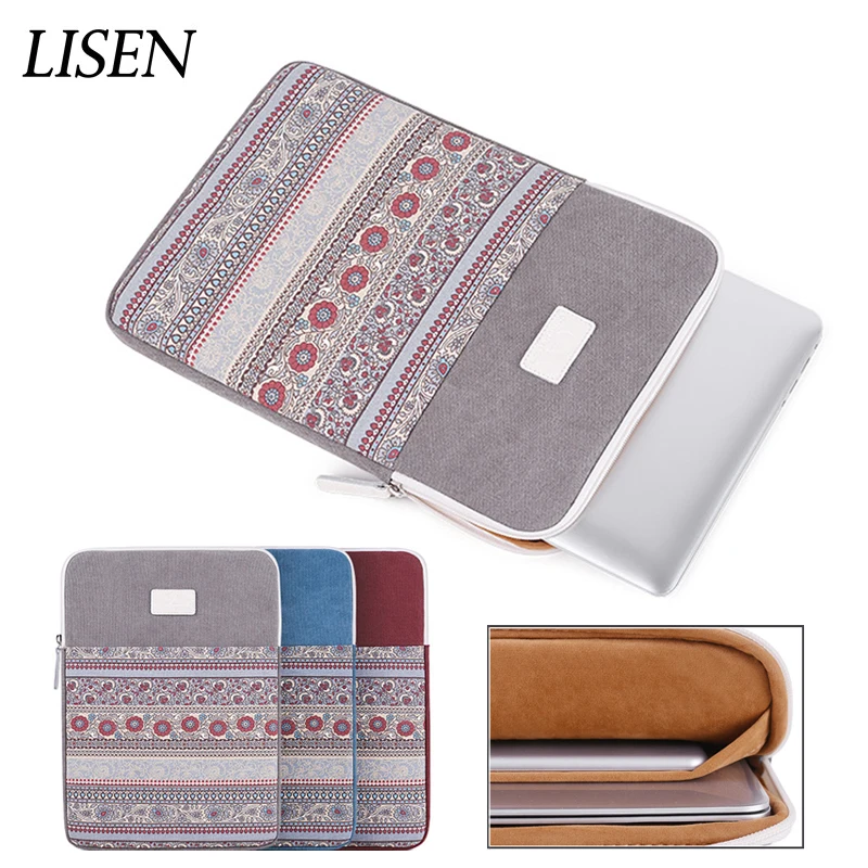 Новинка 2019 Холщовая Сумка для ноутбука Macbook Air 13 Case Pro 15 14 12 11 Xiaomi Notebook 3 6 Asus Lenovo