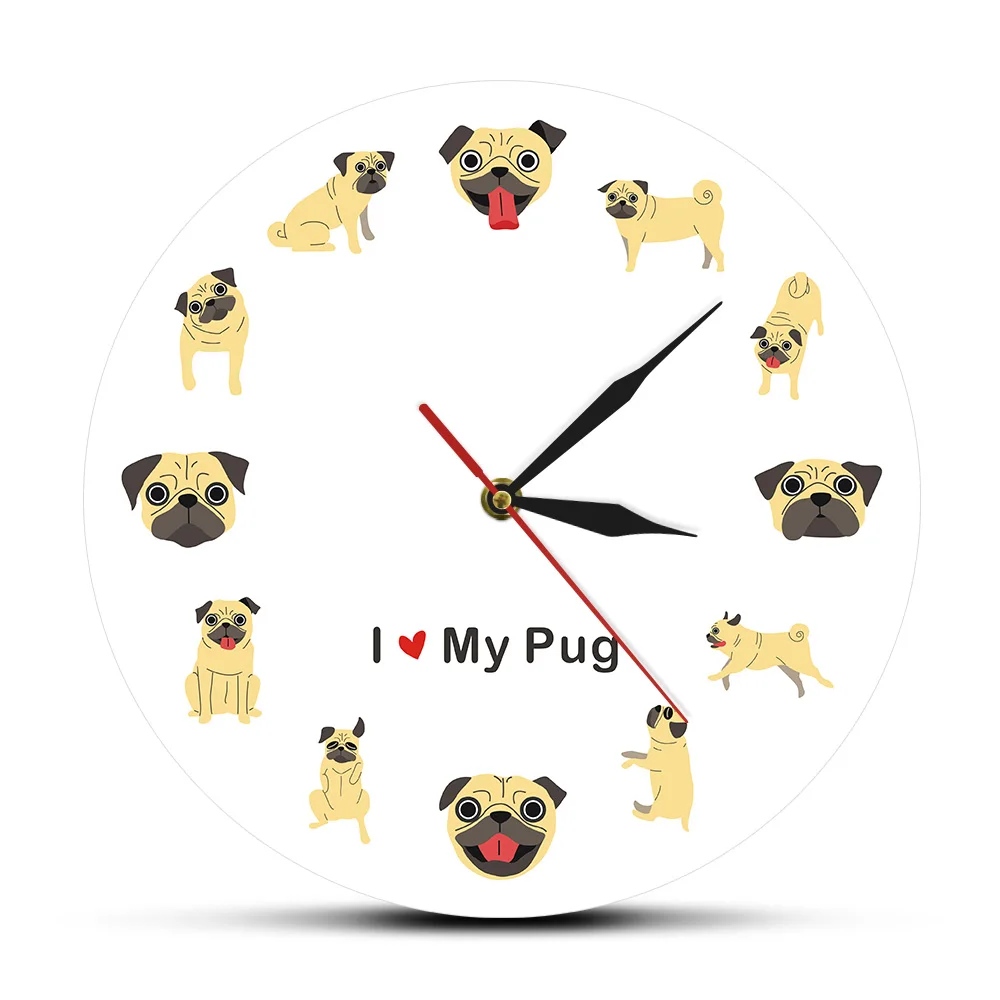 I love my Pug Dog Iconic Silhouette Adorable Dog Vivid Colorful Wall Clock Pet Lovers Gift Silent Decorative Clock Home Decor
I love my Pug Dog Iconic Silhouette Adorable Dog Vivid Colorful Wall Clock Pet Lovers Gift Silent Decorative Clock Home Decor
