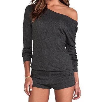 Sexy Playsuits Women Jumpsuits Bodysuits One Shoulder Long Sleeve Rompers Top Shorts Casual Pull Combinaison macacao Femme
Sexy Playsuits Women Jumpsuits Bodysuits One Shoulder Long Sleeve Rompers Top Shorts Casual Pull Combinaison macacao Femme